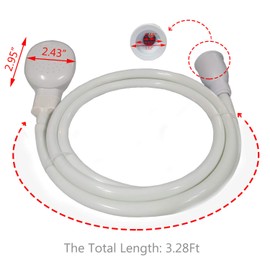 3.28FT Sink Spray Hose, Portable Sink Hose Faucet Sprayer, Shampoo Sprayer Handheld Faucet Shower Head Spray for Bathing Baby, Pets, Washing Hair, Rinsing Vegetables, with Hair Catcher Cover