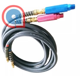 Road Warrior Rubber Air Line Set 12' w/Red & Blue Handles 1/2" Swivel Fittings Ref:11-8112