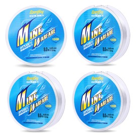 Flintronic 4Pcs Fish Line, 100 Meters Nylon Fishing Wire, 0.45mm Diameter Clear Monofilament Fishing Wire, Invisible Fish Line for Fishing Hanging decorations Crafts