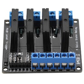 Solid State Relay Module 4 Channel Relay Module DC AC 5V High Level Trigger SSR Relay Module Board