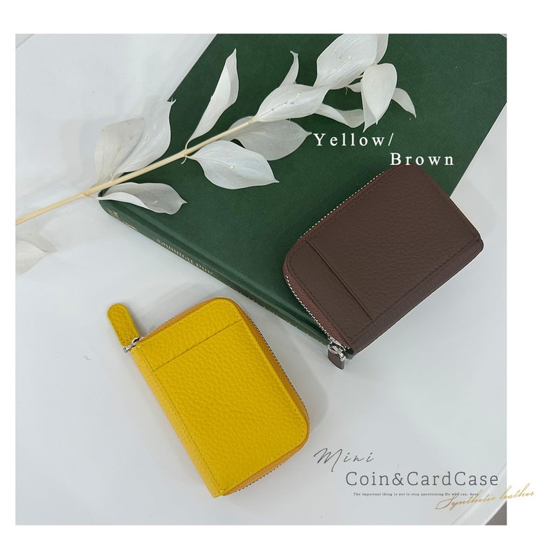 Giselle Card Case, Genuine Leather, Large Capacity, Compact, Bifold Wallet,