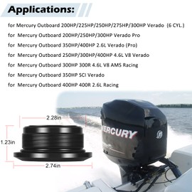 2PC Trim Cap for Mercury Outboard 200HP 225HP 250HP 275HP 300HP 350HP 400HP Verado/Verado Pro 6Cyl. 2.6L 4.6L v8# 8M0118299 896157A01
