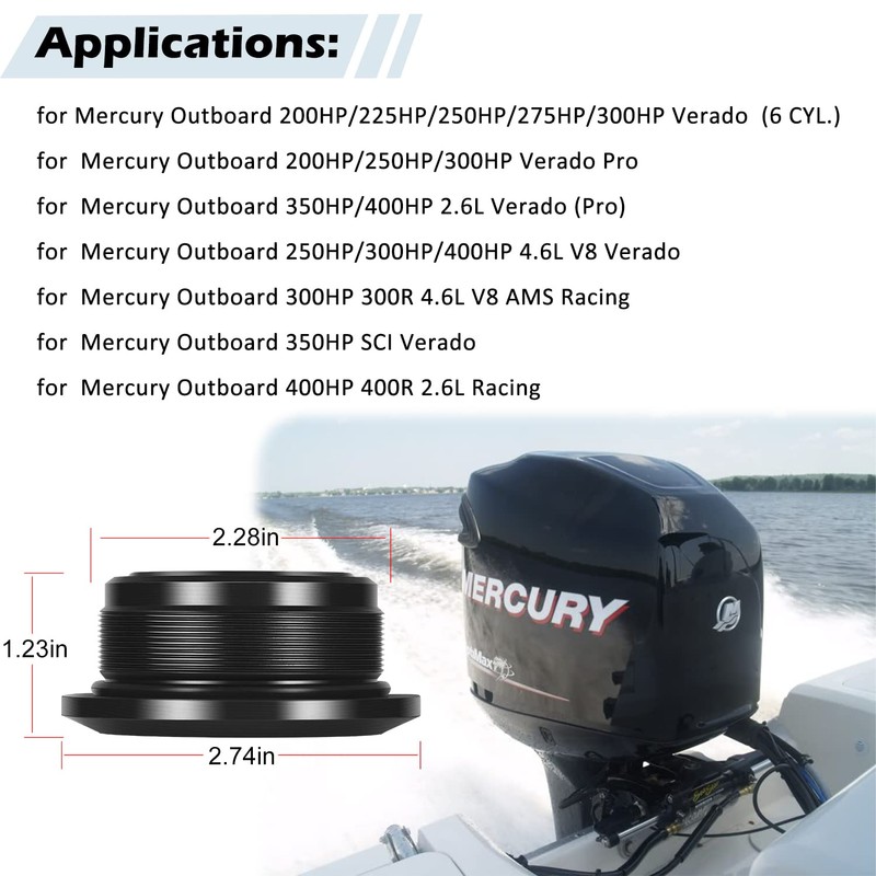 2PC Trim Cap for Mercury Outboard 200HP 225HP 250HP 275HP