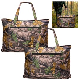 Shupakul 2 Pcs Waterproof Hunting Scent Control Bag-33"x26" Camouflage Scent Free Tote Bag with Side Pocket-Travel Storage Bag for Hunting Clothes & Accessories Eliminates Odors