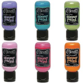 Dyan Reaveley's Dylusions Shimmer Paint Pastel Set - Rose Quartz, Blue Lagoon, Laidback Lilac, Mushy Peas, Peony Blush and Squeezed Orange