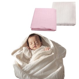 Okdance Baby Bath Towels Newborn 2PCS, Bamboo Fiber Baby Washcloths Muslin Blanket 120x120cm, Soft Toddler Shower Bath Cloth for Sleep Kindergarten Nursery