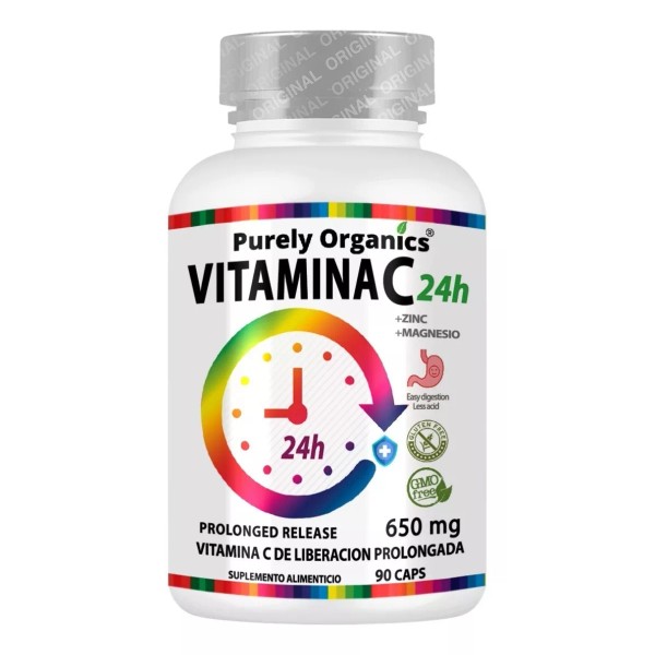 Purely Organics Vitamina C24h De Liberacion Prolongada 90 Capsulas