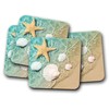 4 Set - Beach Shells Coaster - Shell Star Fish