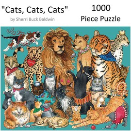 Hart Puzzles Cats, Cats, Cats by Sherri Buck Baldwin, 24 x 30 1000 Piece Puzzle