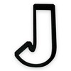 J Capital Block Letter Cookie Cutter with Easy to Push