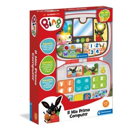 Baby Clementoni - Il Mio Primo Computer Bing, Gioco Educativo Computer Bambino 9-36 Mesi, Centro Attività Prima Infanzia, Insegna Lettere, Numeri, Note e Colori, Lingua Italiana, 17999