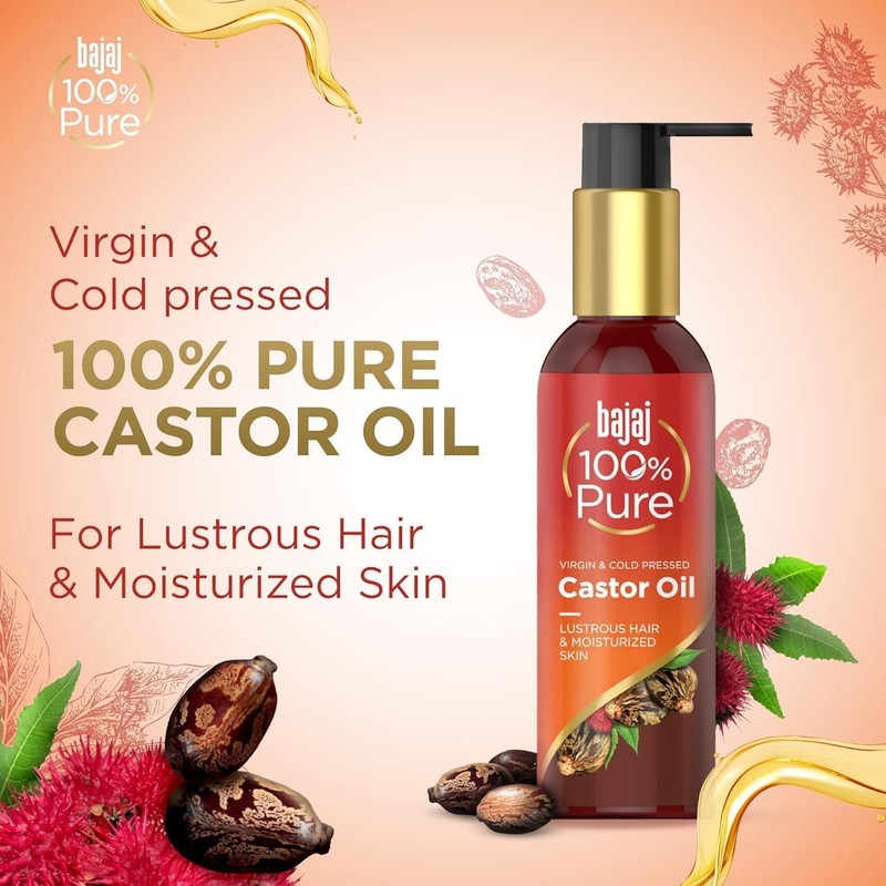 Generic Ba'-jaj Pure Castor Oil 200ml, Pure Hair Oil, Natural