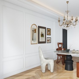 Pangda Peel and Stick Wall Molding Kit, 3D Premade Accent Molding Wainscoting Panel for Interior Wall Moulding Decor, Ready to Assemble Wainscoting Accent Panel(3 Set,35 x 68in + 99 x 68in)