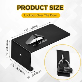 8 Pcs Lockbox Door Mount Bracket Heavy Duty Lockbox Over The Door Hooks for Security Lock Box Keys Emergency Access