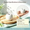 White Small Spherical Ceramic Bud Vase