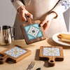 NOELAMOUR Stylish Wood Heat Resistant Tile Scandinavian Heat Insulation Pot