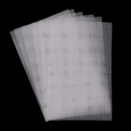 wexpw 6 Pieces Plastic Mesh Canvas Sheets, Clear Plastic Canvas Sheets Big Size Clear Needlepoint Embroidery Blank Canvas Sheets Plastic Canvas for Embroidery Projects, 8x13 inch