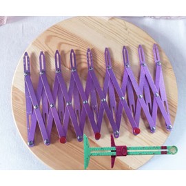 HONEYSEW Aluminum Expanding Sewing Gauge Button Guide Spacing Device 5-in-1 Sliding Gauge Measuring Sewing Tool Set (Purple)