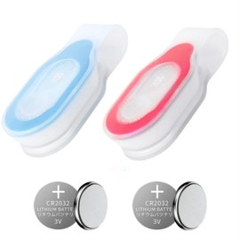 Ceestyle 2pcs (Blue+RED) Night Light for Nurse, Hands Free Flashlight，Nurse Light Clip on,Magnetic Flashlight for Walking Running Pets Outdoors Emergency (4 Extra Battery)