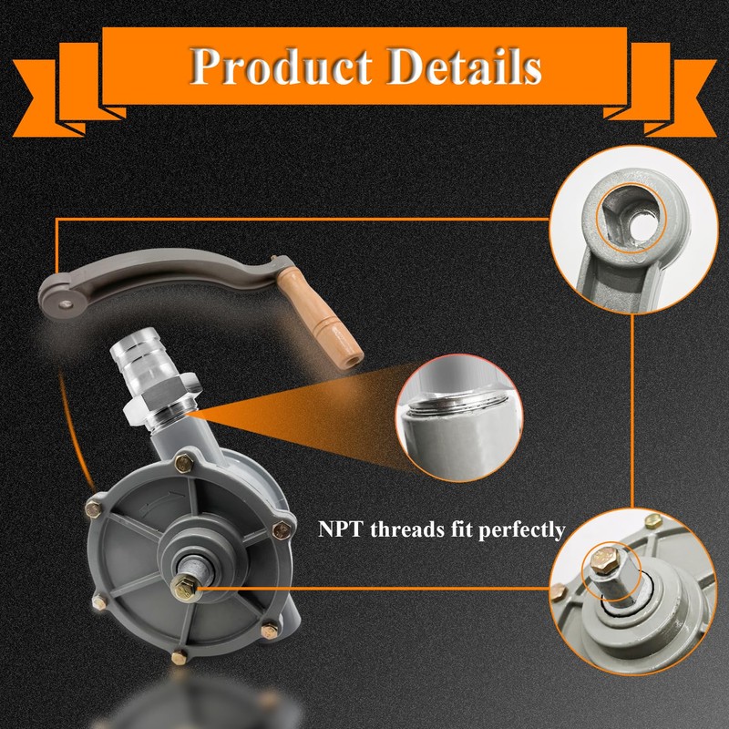 30-40 Gallon NPT Thread Gas Caddy Pump Kit Inlet Pipe
