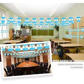 Guatemala String Flag Pennant Banner, Small Mini Guatemalan Flags Bunting Banner, National Country Decoration for School, Party, Sports Events, Patriotic Festival, 33 Feet 30 Flags