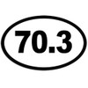 WHITE Oval 70.3 (Miles) Half Triathlon Sticker
