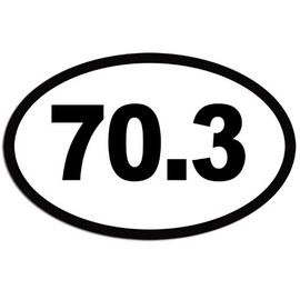 WHITE Oval 70.3 (Miles) Half Triathlon Sticker