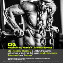 Biotest Indigo-3G - Feeds Muscle, Starves Fat with Cyanidin 3-Glucoside (C3G) for Metabolic Health - 30-Day Supply, 120 Capsules