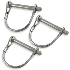 Stainless Steel PTO Round Shaft Locking Trailer Hitch Pin 1/4" x 1-3/4" (Pack of 3)