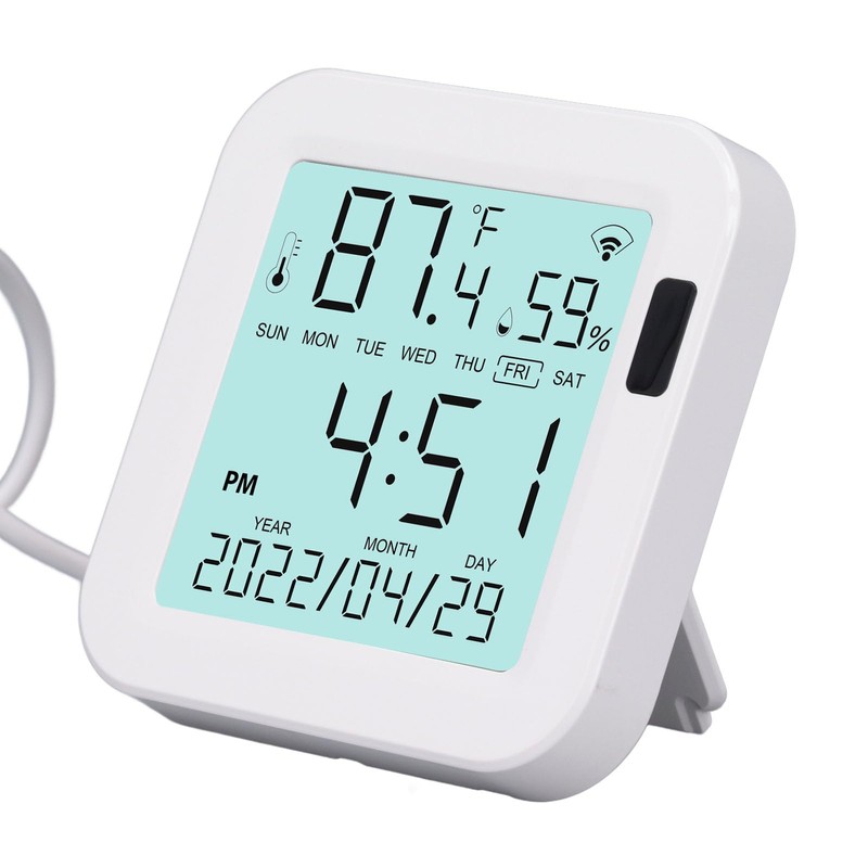 Digital Hygrometer Indoor Thermometer, Wired Room Thermometer and Humidity with