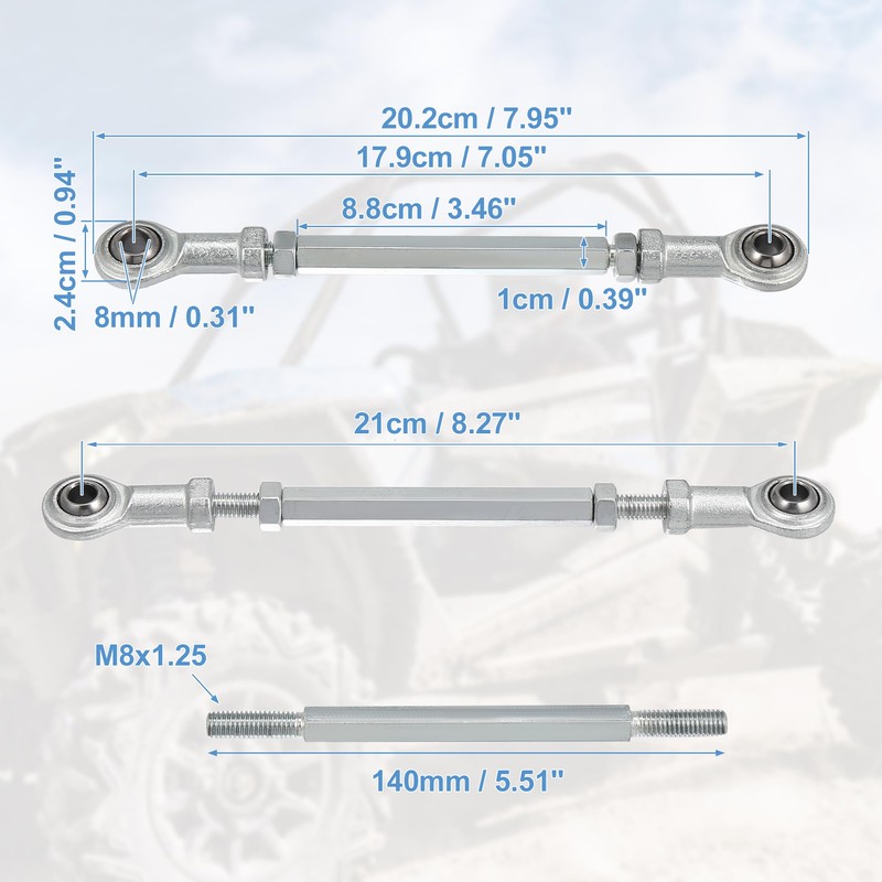 Motoforti Handlebar Silver Pack of 2 for 49cc Electric ATV