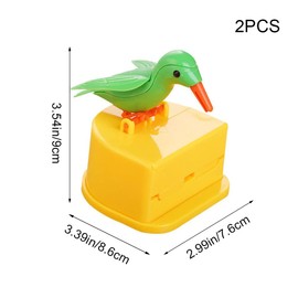 YYAOGAGNG 2 Pcs Toothpick Dispensers Bird Shaped Automatic Toothpick Boxes Toothpick Cases Automatic Cocktail Sticks Holders for Families Hotels or Any Party