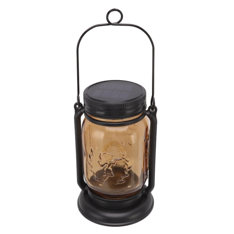 Outdoor Solar Lantern Auto Sensing ABS Glass Soft Warm Light