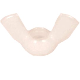 Nylon Wing Nut 1/4-20 - Butterfly Nut Wing Nut Butterfly Wing Nut Fasteners - Nylon Wing Nuts 1/4-20 Wing Nuts Natural Nylon Finish (25)