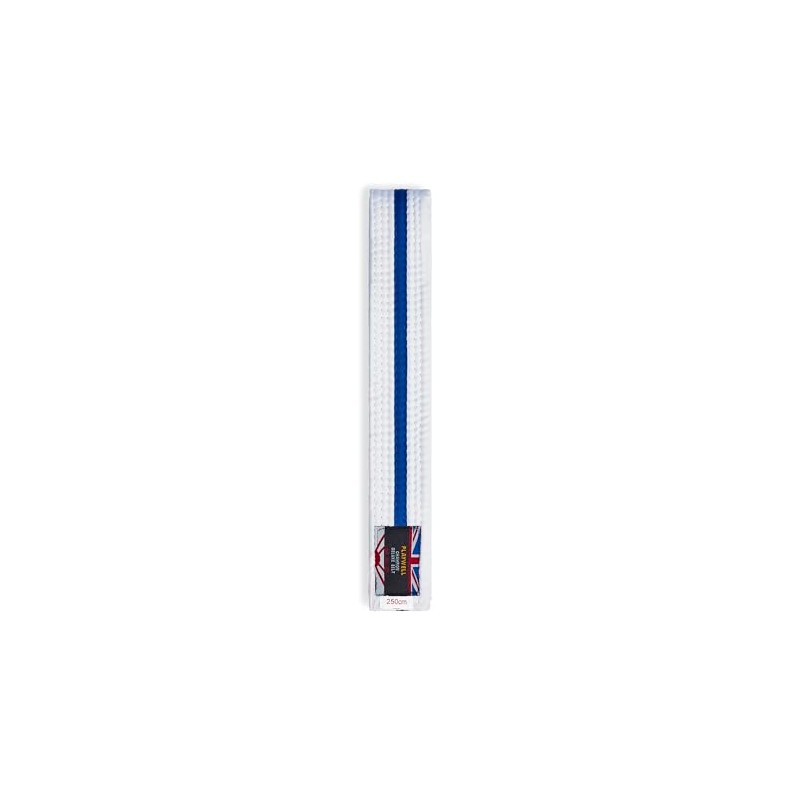 Playwell Martial Arts Cotton White Belt With Coloured Stripes Grading