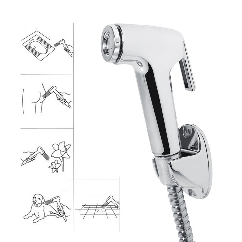 Multi-Functional Women ABS Bathroom Handheld Toilet Bidet Shower Sprayer Hose