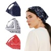 Head Scarf Hair Bandanas for Women Elastic Cotton Head Kerchief