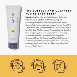 GOSHI Super Vitamin Face Wash for All Skin Types 4 oz - Infused with Vitamin E, Cold-Pressed Sesame Oil, Macadamia and More Plant Extracts - Made in Japan