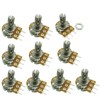 Aihasd B100K 100K Ohm Adjustment Single Linear Rotary Taper Potentiometer
