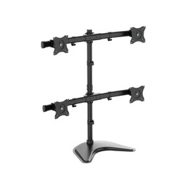 Tripp Lite Quad Screen Monitor Mount, Quad Display Desktop Monitor Stand for 13 to 27 inch Flat Screen Displays (DDR1327MQ)
