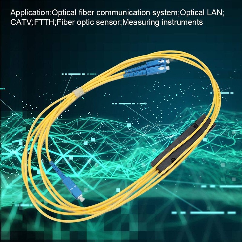 Vikye Divisor de fibra óptica, 2 piezas, 1x2, Baja pérdida