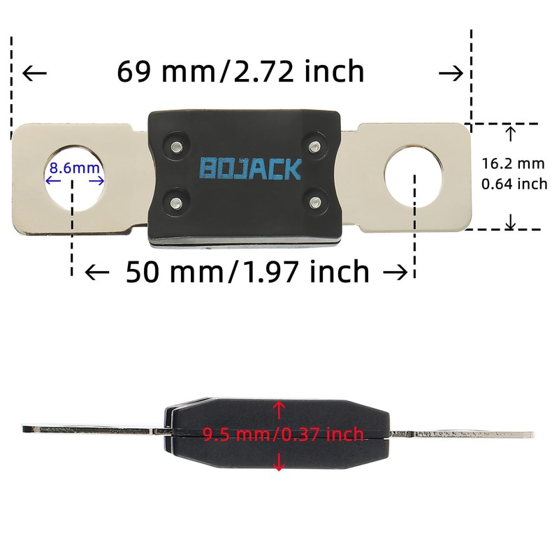 BOJACK MEGA/AMG High Current Fuse Bolt-on Fuse 200A Amp for