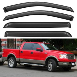 Window Rain Guards Shield for 2004 2005 2006 2007 2008 Ford F150 SuperCrew, Window Vent Visors Shades Wind Deflectors for 06 07 08 Lincoln Mark LT