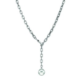Liebeskind Berlin Women's Pearl Necklace Stainless Steel, 90 cm, Stainless Steel