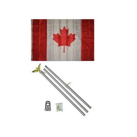 3x5 Canada Canadian Flag Aluminum Pole Kit Set 3x5 BEST Garden Outdor Decor polyester material FLAG PREMIUM Vivid Color and UV Fade Resistant