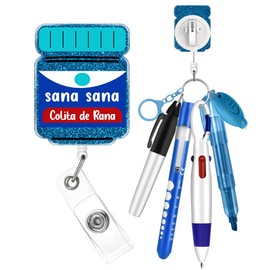 Plifal Nurse Pen Set Badge Reel Holder Accessories Clip - Retractable Mini Nursing Ball Pen Permanent Marker Highlighter Light Penlight Small Flashlight Work Student Office Hospital Phial
