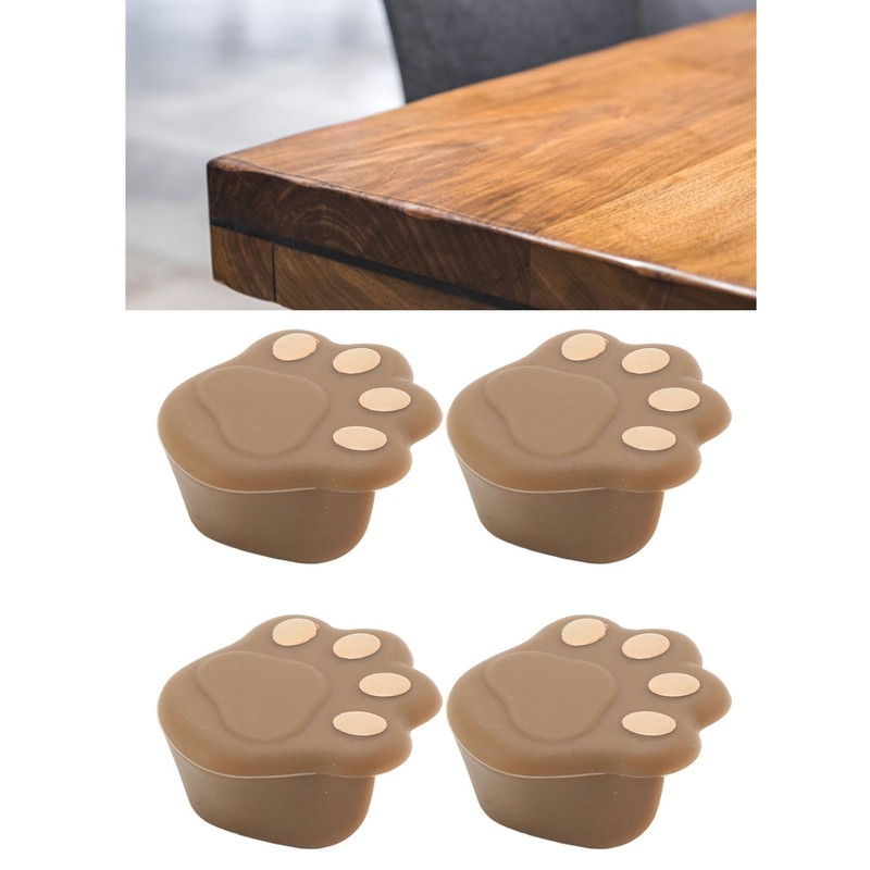 12 Pcs Corner Protector Cat Paw Shape Silicone Material 3.8x3.8x1.9cm