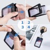3 Pcs Vertical Hard Plastic Case Black Card Protector Pouch