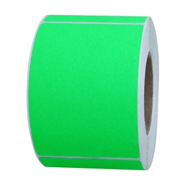 Hybsk 2x3 Inch Color-Code Labels Fluorescent Green Sticker Rectangle 300 Labels Per Roll (Fluorescent Green)