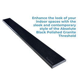 Threshold.Shop Absolute Black Granite Threshold Double Bevel for Floor Transitions (2" x 36")